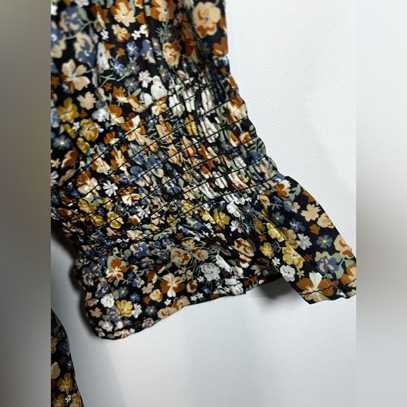 WOMEN’S ELLOS MULTICOLOR FLORAL EMPIRE DRESS RUFFLE HEM SIZE 18 - Picture 7 of 10